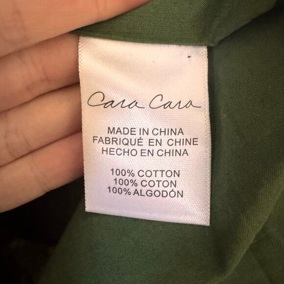 NWT Cara Cara Danielle One Shoulder Cotton Mini Dress Green Fruit Basket Size XL - Picture 14 of 15